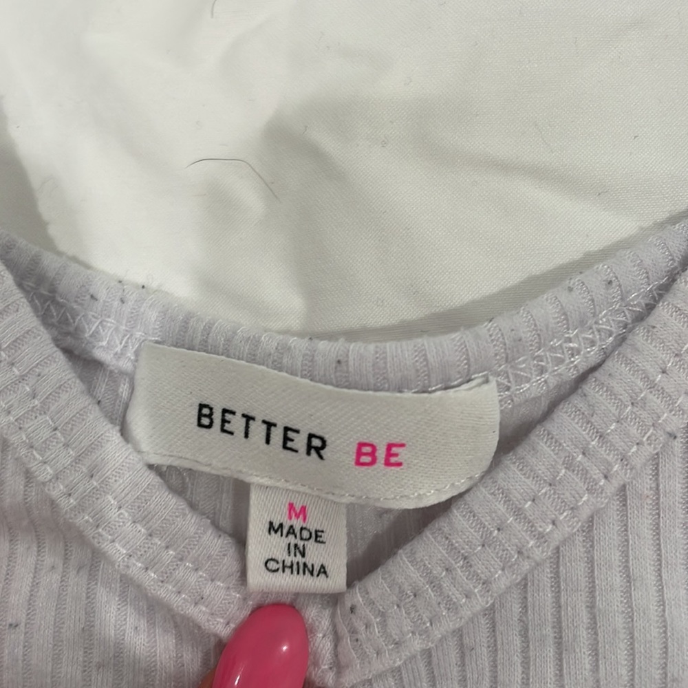 Better be white crop tank top